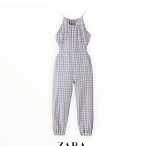 ZARA Kids | Lilac I GINGHAM JUMPSUITS size 10